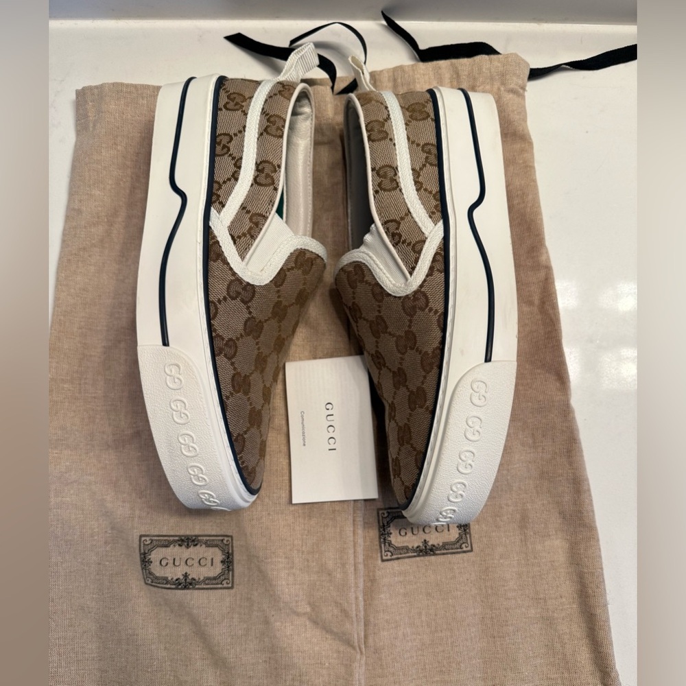 Gucci Tennis 1977 Slip On Sneaker Women’s 37 - Picture 2 of 7
